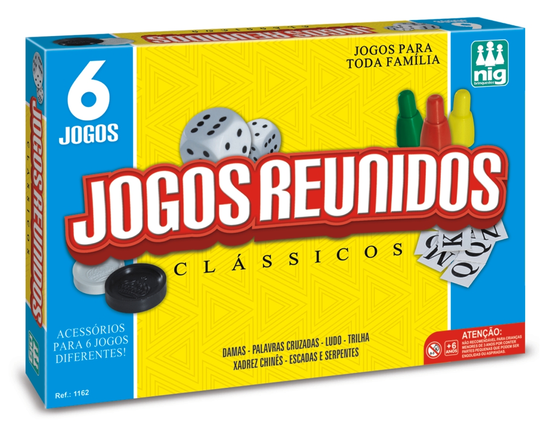 Jogo Reunidos 6 em 1 - Nig Brinquedos - Educa Ativos